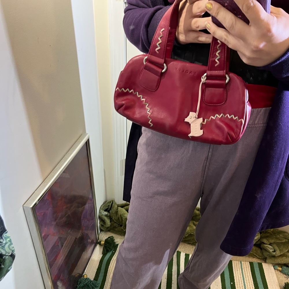 COPY - COPY - RED RADLEY BAG SCOTTIE DOG LEATHER SMALL MEDIUM HANDBAG WRISTLET โฆ